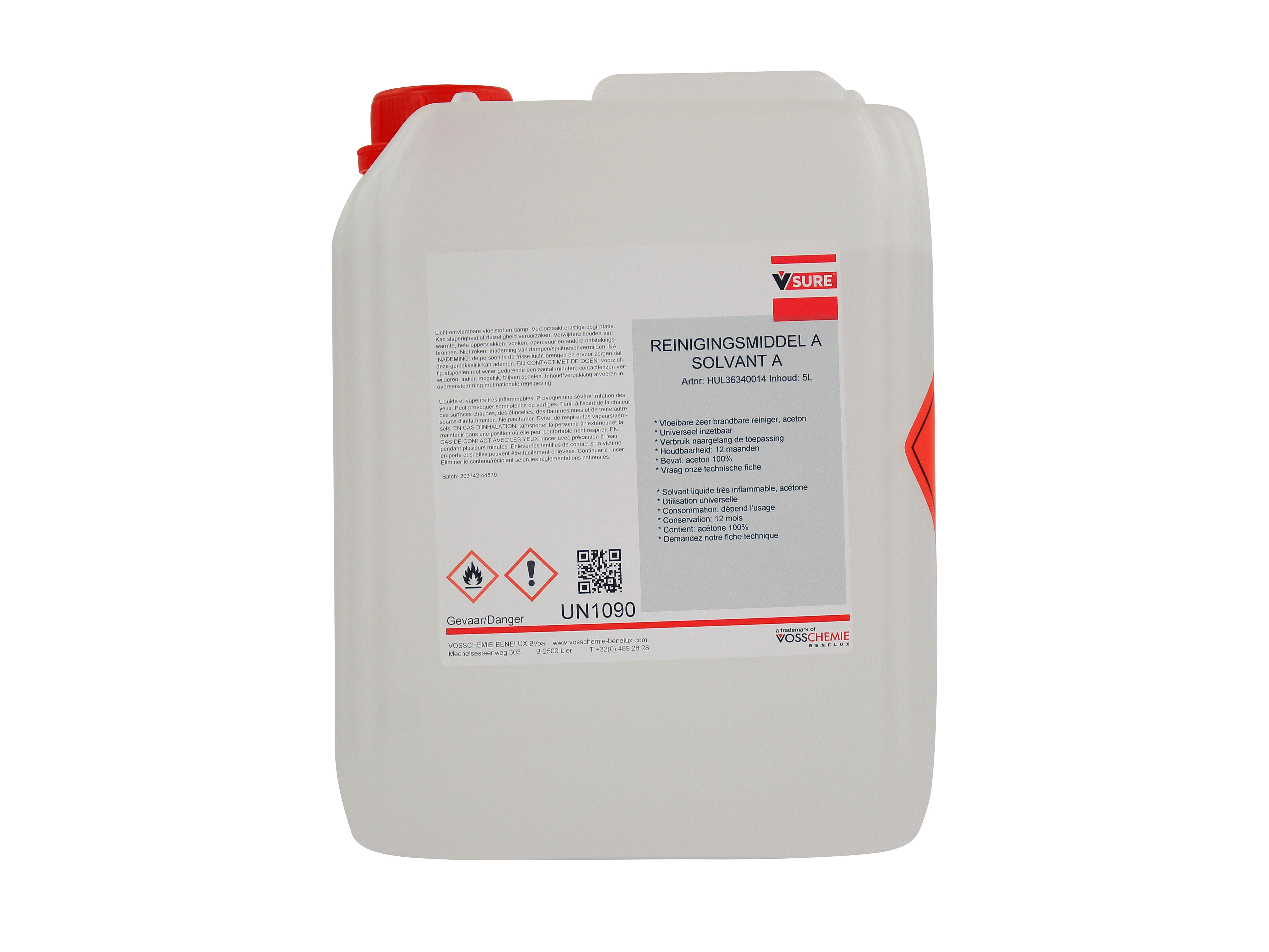 Acetone-based cleaner 5 l - removes paint, glue or resin