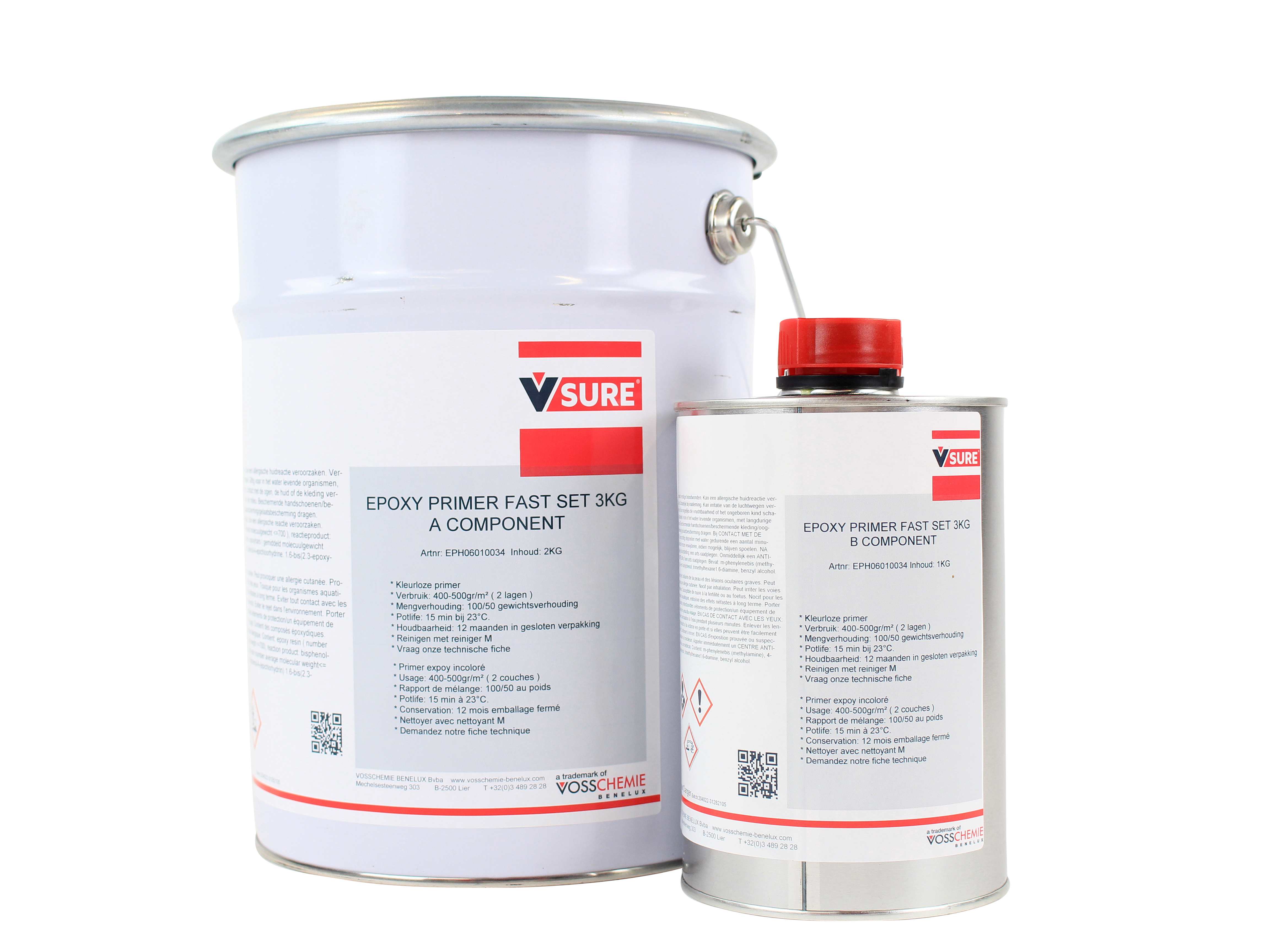 Fast curing epoxy primer for porous substrates 3 kg