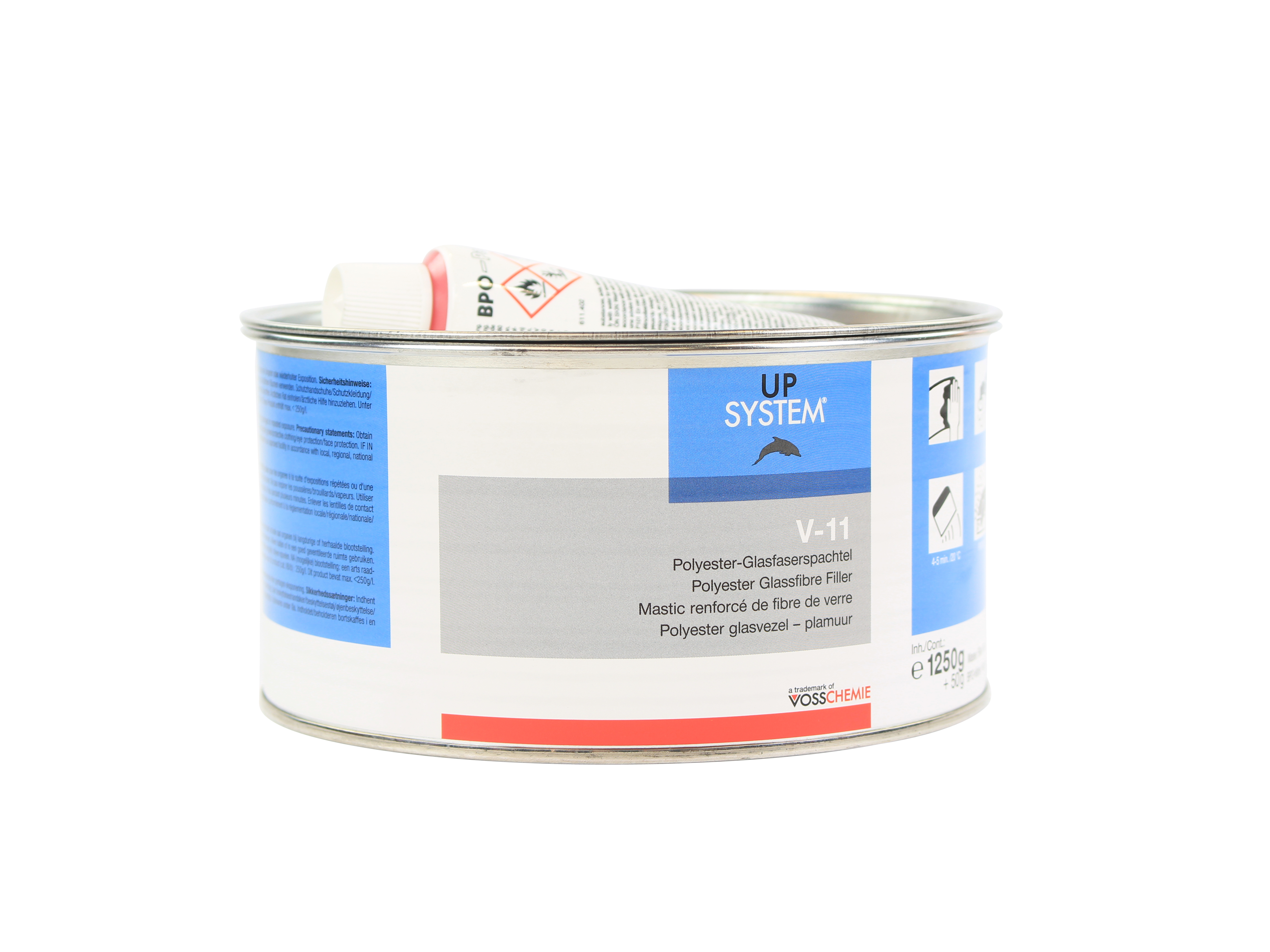 Mastic polyester renforcé de fibres - Pour le remplissage et le renforcement 1,3 kg