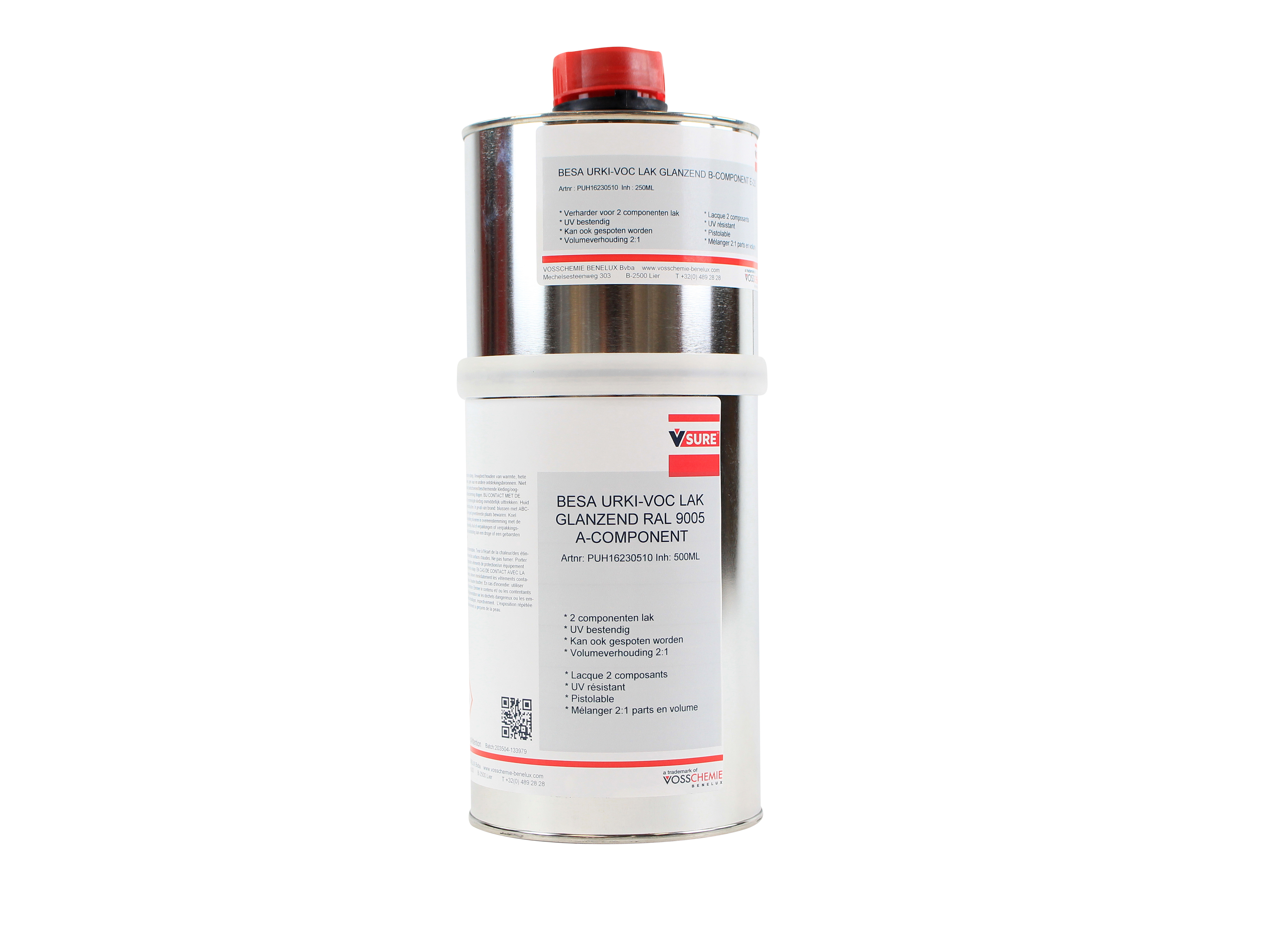 Peinture laquée brillante durable pour le bois, le verre, le plastique et le métal 750 ml - RAL 9005