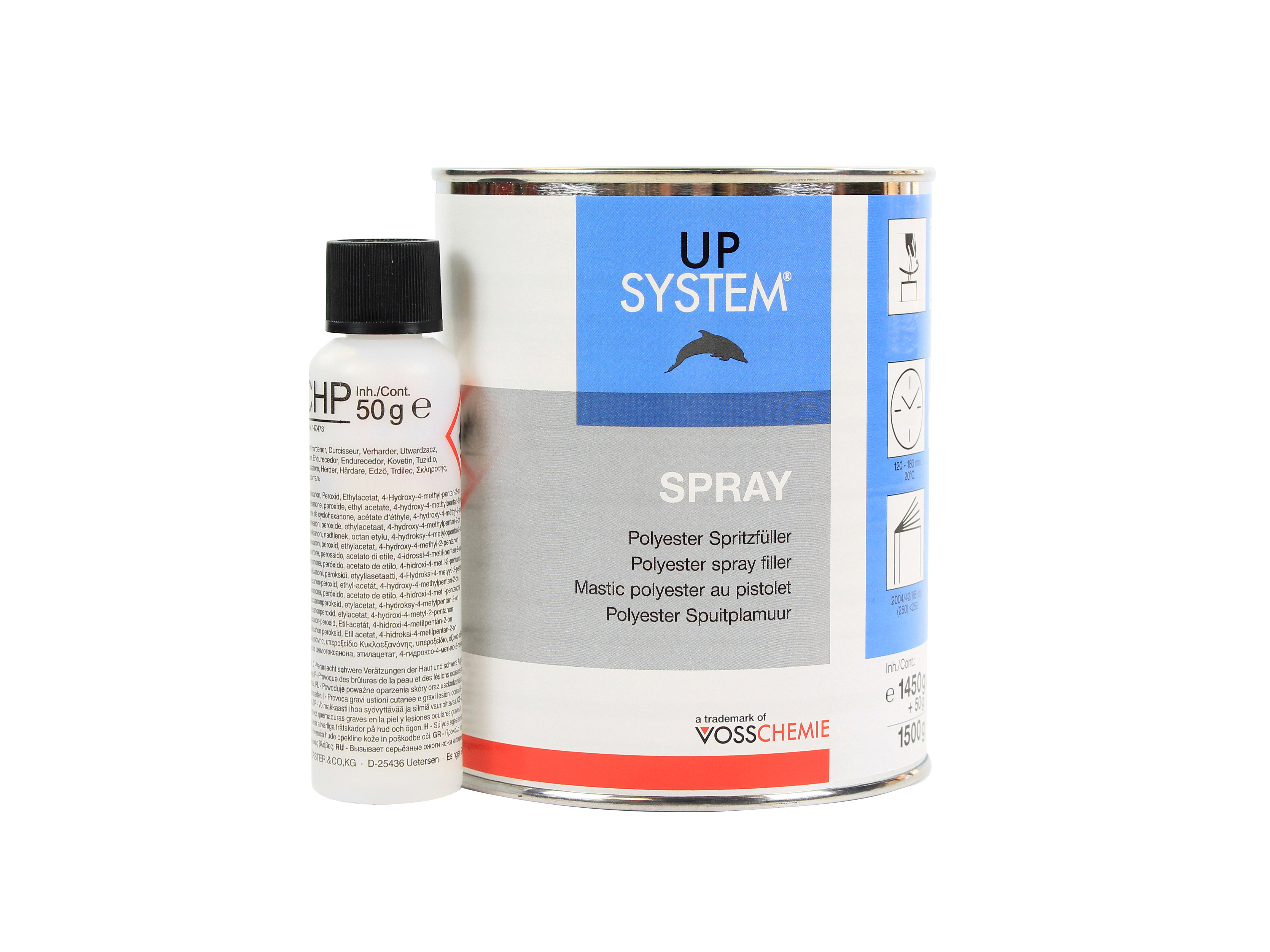 Polyester spray putty - For fine finishing and filling
