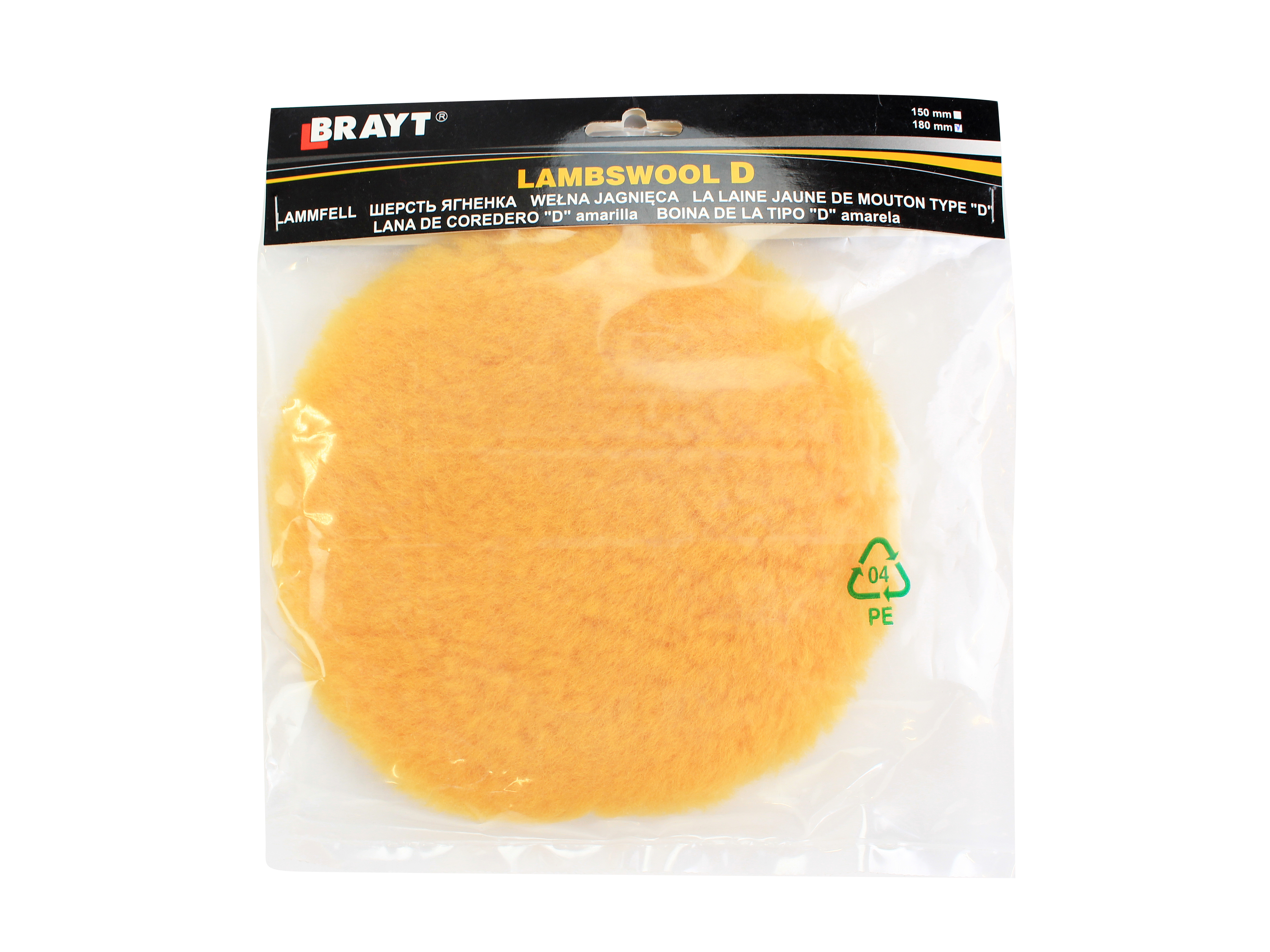 Polishing pad - Polishing with lambswool 180 mm - yellow