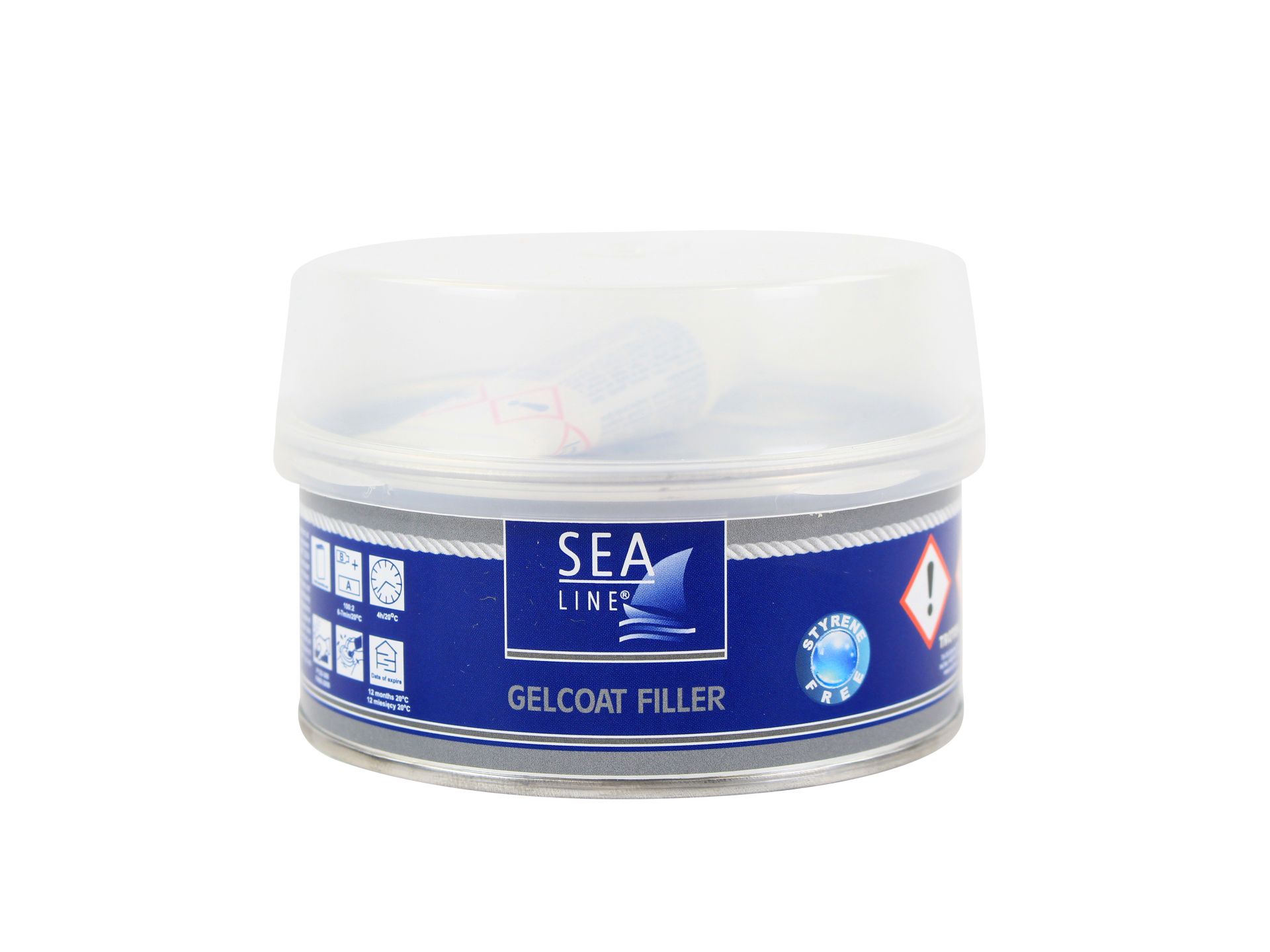 Gelcoat repair kit for repairs above the waterline RAL 9010